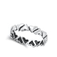 thumbnail image 4 of Eternity Heart Love Promise Ring .925 Solid Sterling Silver Band Jewelry Female Male Unisex Size 4, 4 of 4