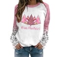 thumbnail image 2 of Qertyioot Femmes Mode Noël Impression Sweat-Shirt, Manches Longues Casual Col Rond Pull Tops, 2 of 4