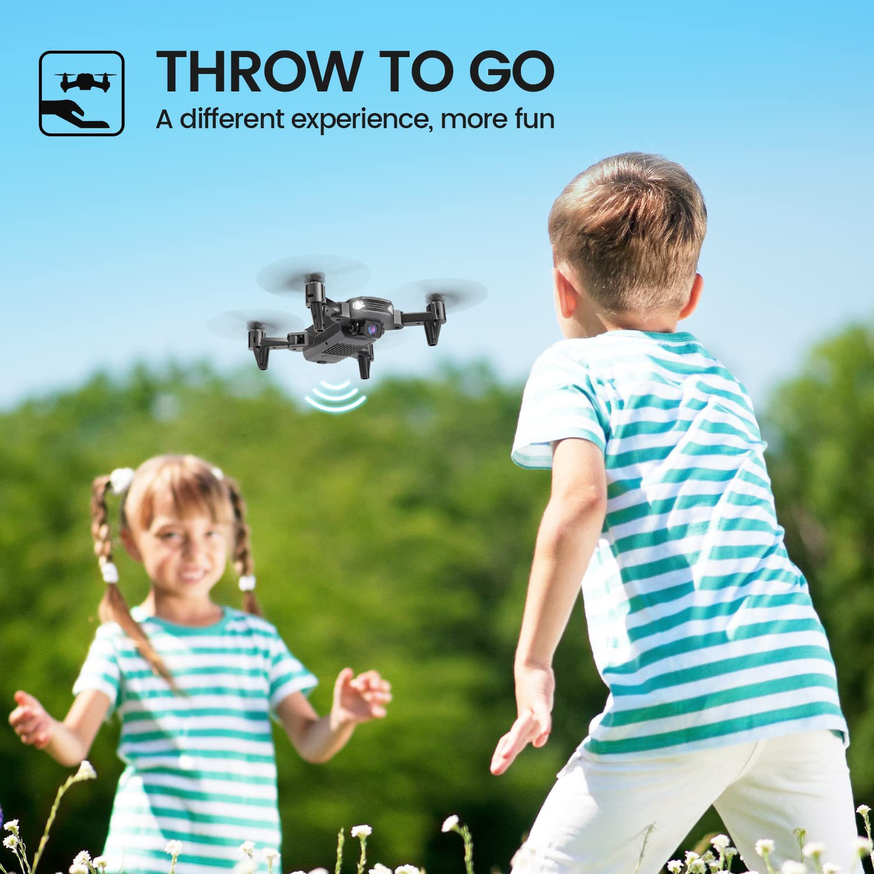 DEERC Dron D40 con cámara para niños, D40 FPV HD 1080P Mini avión para  adultos principiantes, avión RC plegable Quad Hobby, regalos de juguetes, 2
