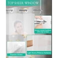 thumbnail image 4 of No Hook Shower Curtain with Snap in Liner, Christmas Gold and White Snowflake Grey Hotel Shower Curtains for Bathroom, Washable Shower Curtain Liner Set with Mesh Top Window, 48"x72", 4 of 6