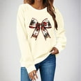 thumbnail image 2 of MaFYtyTPR Christmas Sweatshirt for Women Fashion Printed Long Sleeve Round Neck Loose Pullover Sweatshirts Top Beige L, 2 of 5