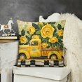 thumbnail image 2 of YINGXI AnyDesign Pillow Covers Summer Throw Pillow Case Cushion Case Buffalo Plaids Truck Decorative Pillow Case Cover for Home Sofa Couch 18x18in, 2 of 5