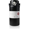 thumbnail image 1 of Botella 1000ml Termo De Acero Inoxidable,Agua Fría (24 horas) o Caliente (12 horas),Botella De Agua Aislada Con Pajita De Silicona A Prueba De Fugas，Para Gimnasio, Deportes Y Oficina (Negro), 1 of 4