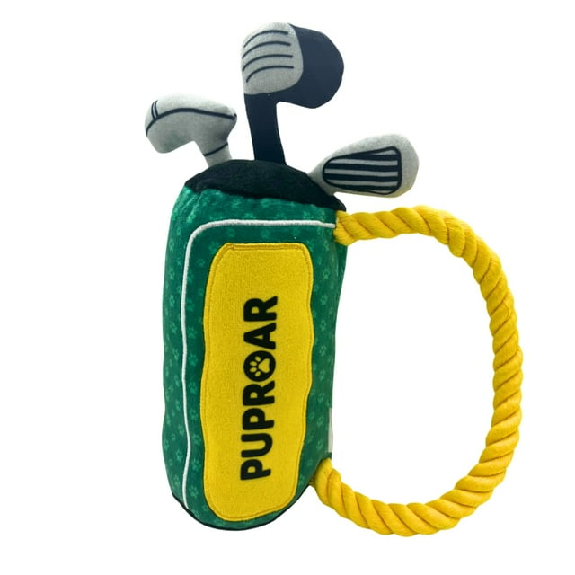 Peluche divertido con forma de palo de golf PUPROAR para perros con chirriador y arrugas