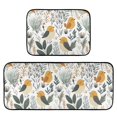 thumbnail image 2 of Dailycode 2 Pcs Kitchen Rug Set Non Slip Absorbent Soft Floor Mats for Kitchen Bathroom Cute Birds and Plants 19.7"x27.6"+19.7"x47.2", 2 of 7