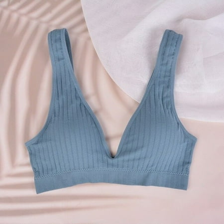 

QWZNDZGR Top women Seamless Sports Bra Plunge bra Deep V Sexy crop tops women s Underwear Backless Bralette Female bras топ женский