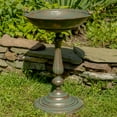thumbnail image 4 of Zaer Ltd. Ornate Pedestal Style Birdbath with Cast Iron Birds on Rim Full Base (Bronze), 4 of 8