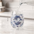 thumbnail image 7 of Horoscope Stemless Tumbler, Embroidery Style Constellation Print Glass, For Wine Water Cocktail Serve At Birthday Celebration, 7 of 7