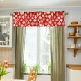 thumbnail image 3 of Yayeee Kitchen Valance Rod Pocket 54" x 18" Living Room Window Curtain, Orange Christmas Ornaments Pattern, 3 of 6