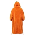 thumbnail image 4 of WOYY Girls Halloween Pumpkin Sleepwear Onesie Cozy Flannel Hooded Jumpsuit Pajama Romper, Sizes 5-15, 4 of 5