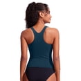 thumbnail image 2 of Top Tankini CRZ YOGA Cuello Alto y Espalda Deportiva Azul Mediano, 2 of 5