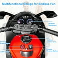 thumbnail image 4 of Werseon 12V Motorcycle Ride on Toy for Kids Ages 3+, Three Wheels Ride on Motorcycle with LED Light, up to 110lbs, Red, 4 of 8