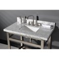 thumbnail image 5 of Kingston Brass KVPB3622M38SQ Carrara Marble Vanity Top with Square Undermount Sink, Carrara Marble, 5 of 5