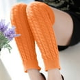 thumbnail image 7 of IDALL Socks for Women,Crew Socks Fashion Women Winter Warm Leg Warmers Knitted Crochet Long Socks Ankle Socks,No Show Socks Orange, 7 of 7
