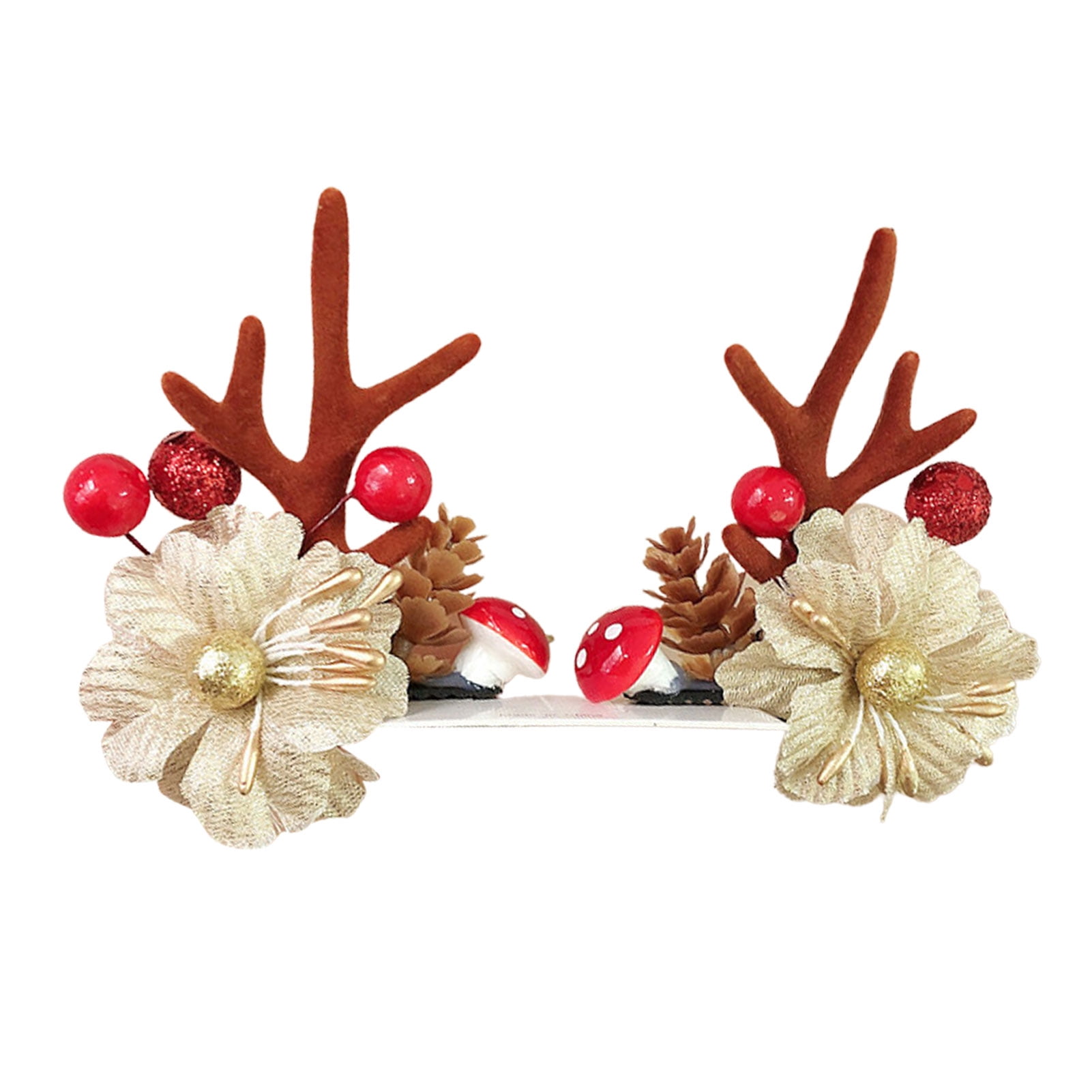 Girls Christmas Acrylic Reindeer Antler Santa Xmas Hair Clips Cosplay Accessory Girls Christmas Acrylic Reindeer Antler Santa Xmas Hair Clips Cosplay Accessory