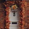 thumbnail image 5 of Viworld Fall Wreaths for Front Door Decor Hello Sign for Front Door Spring Summer Fall Wreath Farmhouse Wall Decor Wooden Rustic Door for Front Porch Welcome Home Sign Decor, 5 of 9
