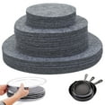 thumbnail image 1 of Nyidpsz 96 Pcs 3 Tailles Ensemble de Séparateurs d'Assiettes en Feutre Ronds Protecteurs d'Assiettes en Feutre Réutilisables Tampons de Rangement Polyvalents Séparateurs d'Assiettes Souples pour Empilage Ustensiles de Cuisine en Porcelaine, 1 of 9