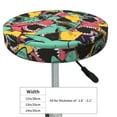 thumbnail image 4 of Kll Angry Shark Pattern Round Bar Chair Cushion Cover 14 Inch,Bar Stool Protector With Elastic, Soft Washable, 4 of 7