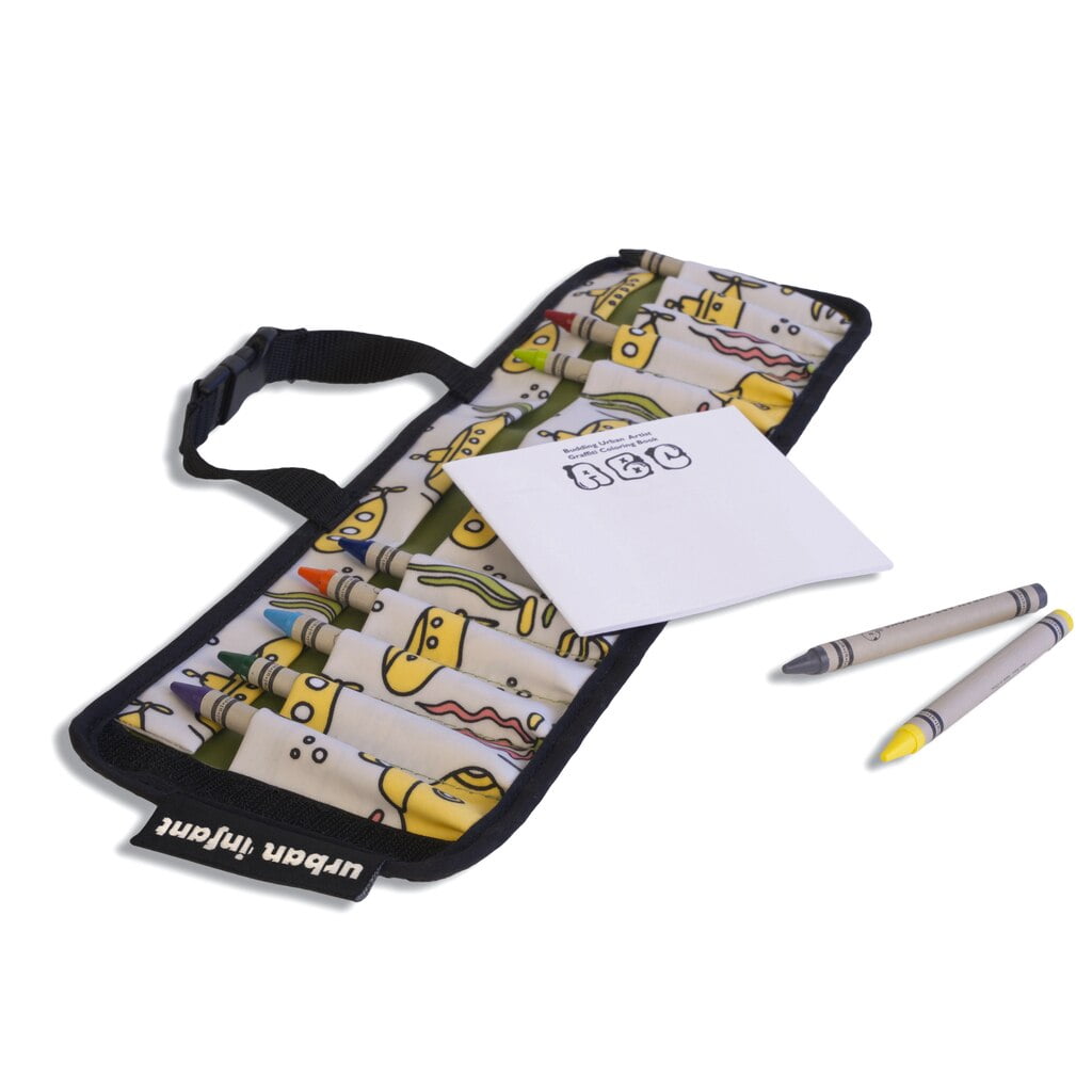Urban Infant Kids Crayon Travel Case Carrier Comes With Set of 10 Non