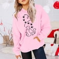 thumbnail image 2 of Oiyii Toddler Girls Cat Dog Paw Line Graphic Hoodie Long Sleeve Printed Casual Hooded Sweatshirt Daily Play Pullover Top,Pink, 2 of 4