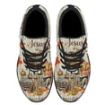 thumbnail image 2 of Fall Truck Pumpkins Fall For Jesus He Never Leaves Halloween Thanksgiving Shoes Sneakers Black Size 13, 2 of 7