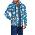thumbnail image 2 of Goofa Cows Milk Pattern Mens Full-zip Hoodie, Zip-up Pullover Hooded Sweatshirt, Kangaroo Pocket Hoodie Ideal for Daily Wear, Travel, and Home-Small, 2 of 5