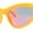 Orange - Orange Mirror, variant on Oversized Sporty Wrap Color Mirror Trendy Thick Plastic Sunglasses Orange Mirror