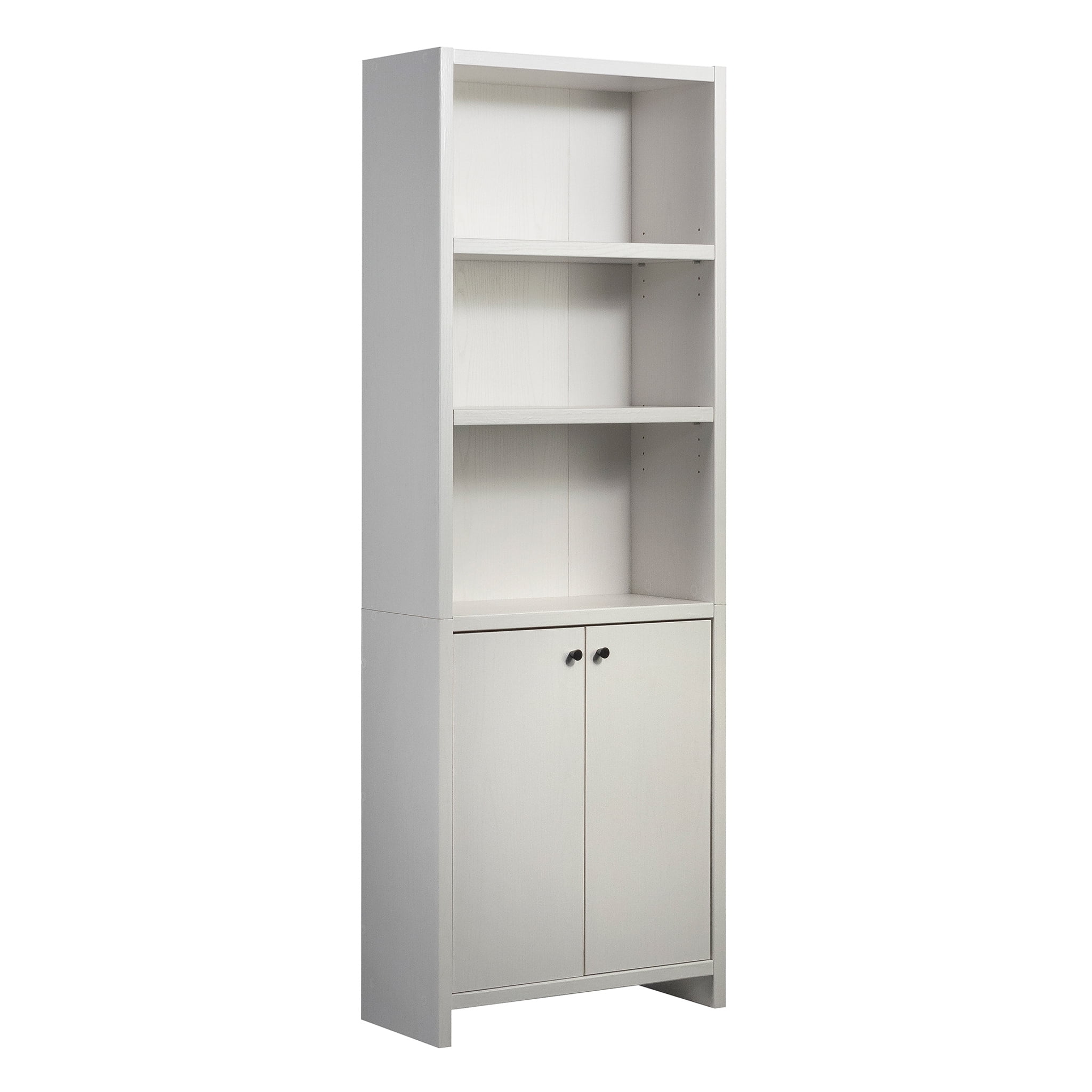 Mainstays Westley 5 Shelf Bookcase with Doors, White Finish