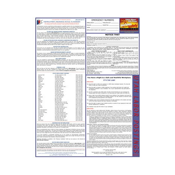 Utah State Labor Law Poster