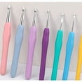 thumbnail image 4 of Ergonomics Crochet Hook Set Extra Hook Set Kit Needles Knitting Sewing Tools Mix Size Soft DIY Gauge Scissors Stitch Mom's Type2, 4 of 9