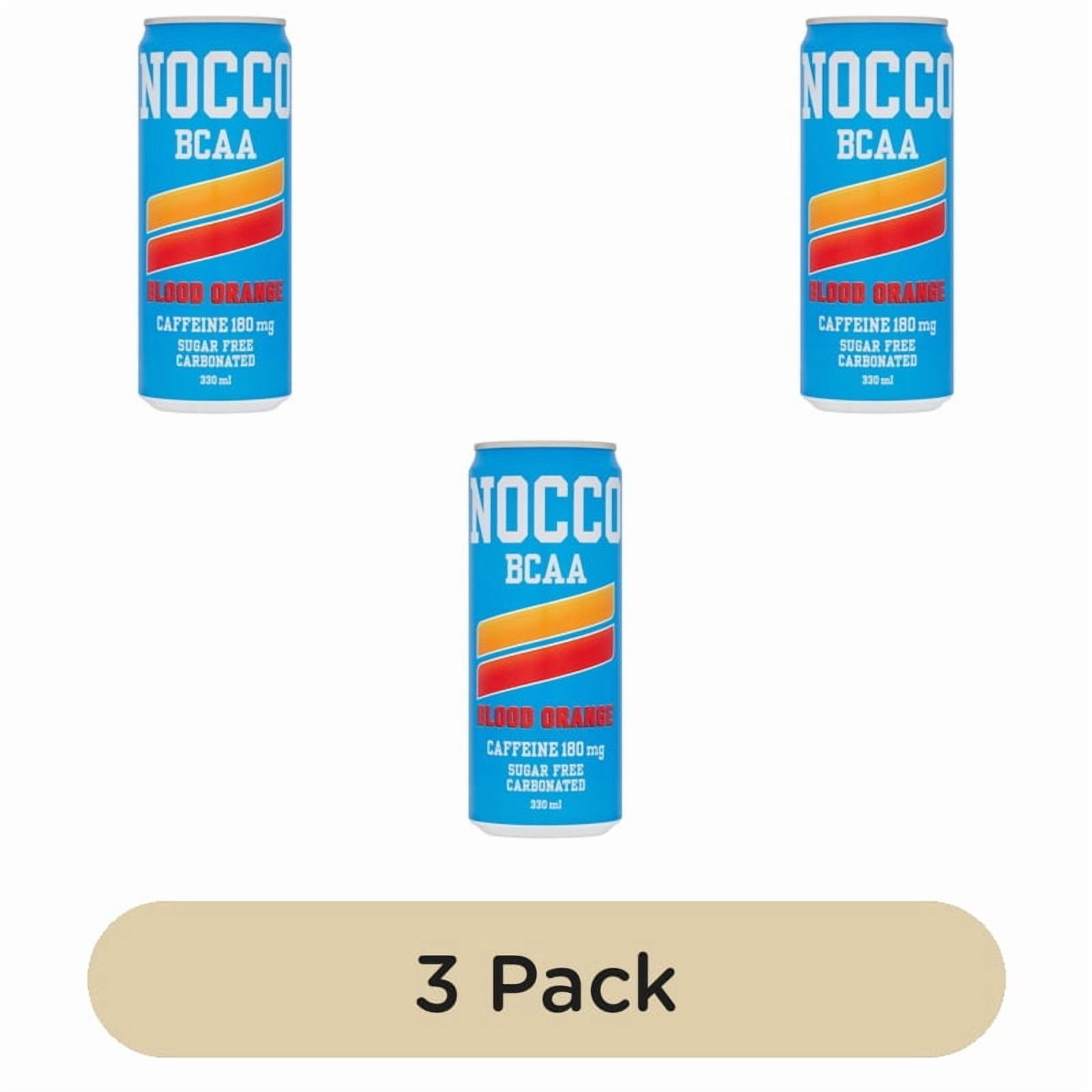 NOCCO Blood Orange Del Sol 330ml, British Import (Pack of 3)