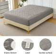 thumbnail image 4 of Ultrasonic Waterproof Diamond Grid Mattress Protector  Gray  Twin Size, 4 of 8