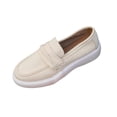 thumbnail image 2 of Viluyesy Womens Slip-On Loafers, Thick Sole Round Toe Comfort Casual Business Suede Shoes Beige, 2 of 9