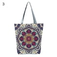 thumbnail image 2 of shenmeida Bohemia Print Large Beach Travel Reusable Top-Handle Bag Zipper Shopping Tote Bag Portable Storage, 2 of 7