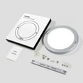 thumbnail image 2 of Youtob LED Flush Mount Ceiling Light, 15W 100 Watt Equivalent, 1200lm Brushed Silver Round Lighting Fixture for Closets, Kitchens, Stairwells, Basements, Bedrooms, Washrooms (Cool White 4000K), 2 of 6