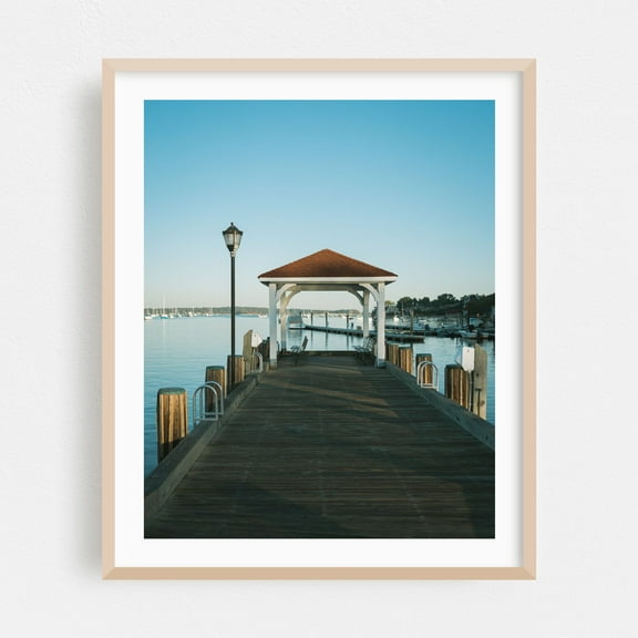 Northport Harbor - Northport New York Photography Oak Framed Wall Art Print 16 x 20 inches