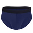 thumbnail image 4 of Birdeem Mens Household Fallow Ventilate Polyester Underwear Solid Color Open Briefs, 4 of 9