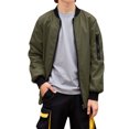 thumbnail image 3 of Boys Casual Lightweight Bomber Jackets Zipper Up Windproof Coat for Fall Winter Spring Outdoor Wearing (GN2), 3 of 8