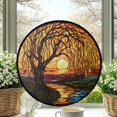 thumbnail image 2 of Hanging Stained Glass for Windows Weeping Willow Plant - Stained Glass for Windows Weeping Willow Plant, Festival Gift Ornament, Year-Round Decorative Piece, 2 of 6