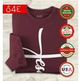 thumbnail image 2 of S4E Men's Jesus Cross Religious Crewneck Sweatshirt Small Maroon, 2 of 4