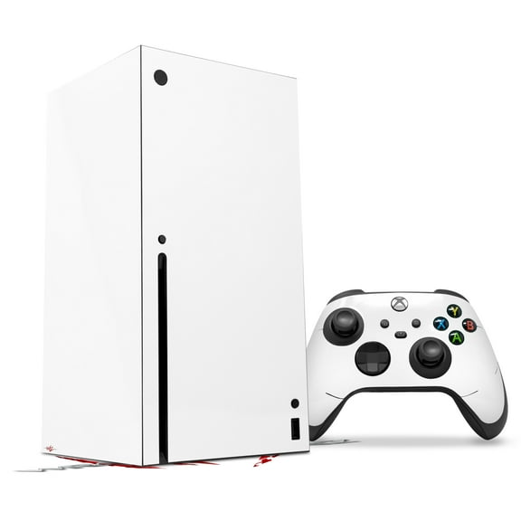 WraptorSkinz Skin Wrap compatible with the 2020 XBOX Series X Console and Controller Solids Collection White (XBOX NOT INCLUDED)