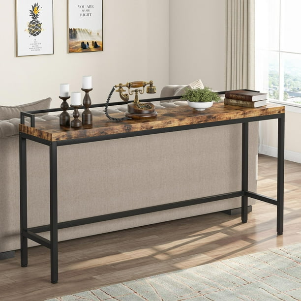 Tribesigns 70 9 Inch Extra Long Console Table Behind Sofa Couch Narrow Entryway Rustic Brown Com Tribesigns 70 9 Inch Extra Long Console, Long Skinny Foyer Table