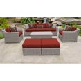 thumbnail image 2 of Coast 8 Piece Outdoor Wicker Patio Furniture Set in Terracotta, 2 of 2