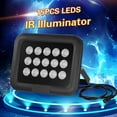 thumbnail image 2 of Luz de inundación Irfora Iluminador infrarrojo 15pcs Array IR LEDS Iluminador IR Visión nocturna Gran angular Largo alcance Exterior Impermeable para cámara de seguridad CCTV Irfora Luz de inundación, 2 of 5