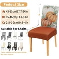 thumbnail image 3 of Fall Chair Covers Set of 6,Autumn Pumpkin Dining Slipcovers,Thanksgiving Parsons Chair slipcover Elastic Removable Washable Fall Decor for Home Orange, 3 of 7