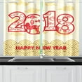 thumbnail image 4 of CADecor Happy Chinese New Year 2018 Year of the Dog Window Treatment Panel Curtains Window Curtain Kitchen Curtain,Two Piece 26x39 Inces, 4 of 4