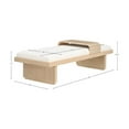thumbnail image 3 of Meridian Furniture Arlington Cream Chenille Fabric Bench, 3 of 10