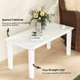 thumbnail image 5 of WLGD HDPE Outdoor Coffee Table, All-Weather Rectangle Patio Coffee Table, Plastic Outdoor Patio Table with Slatted Tabletop for Garden, Balcony, Backyard,White, 5 of 12