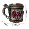 thumbnail image 3 of Medieval GOT Dragon D&D Game Mug of Thrones Merchandise Beer Steins Viking Tankard Mug Stainless Coffee Cup Gift Mug for Dragon Collector, Themed Party Decoration, 3 of 5