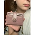 thumbnail image 2 of Small Wallet for Women Zip Bifold Vintage Wallet Goth Purse Mini Leather Cash Wallets with Zipper Coin Pocket (Pink,Small), 2 of 31